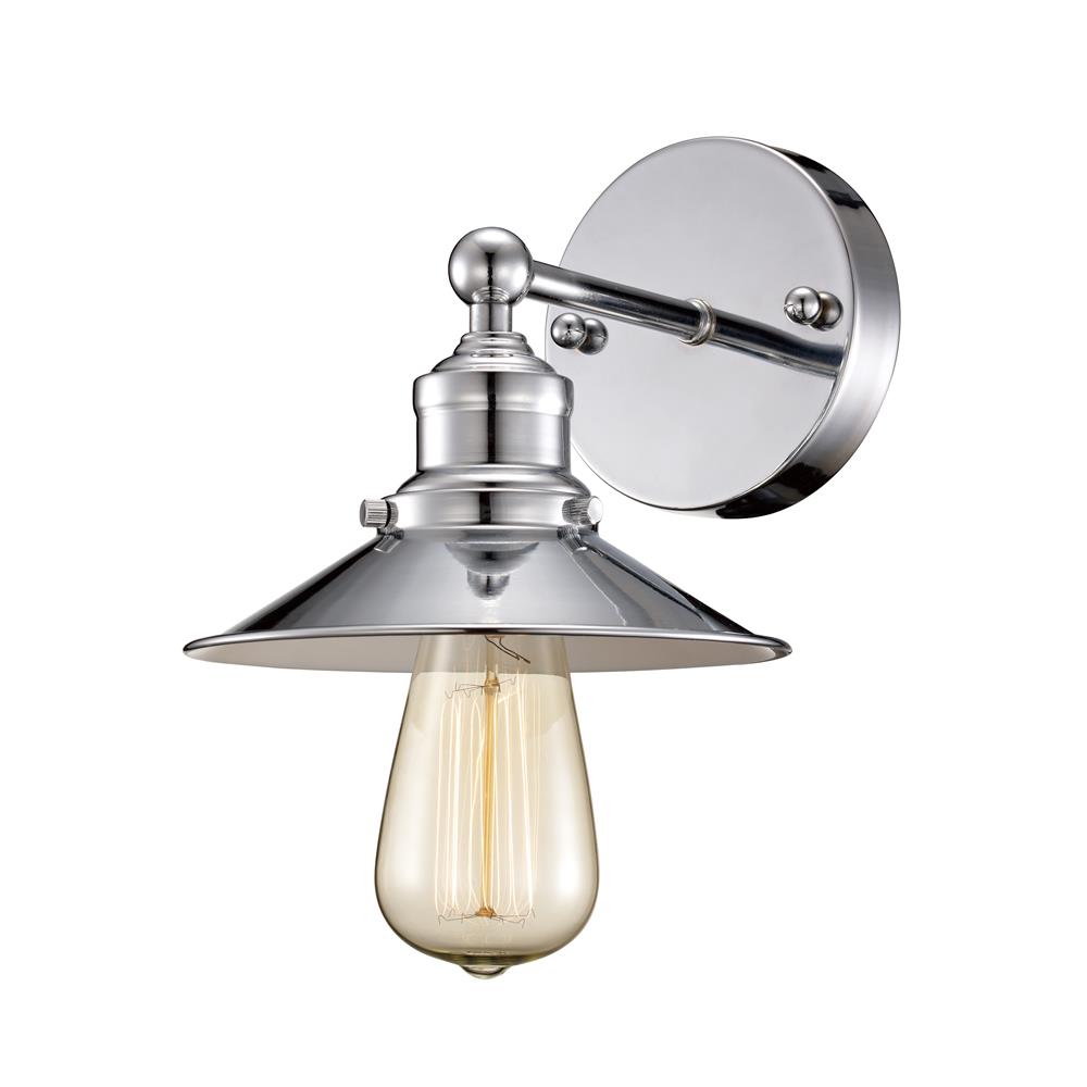 Trans Globe Lighting 20511 PC Griswald 7" Indoor Polished Chrome Industrial Wall Sconce